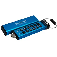 KINGSTON 128GB USB-C IronKey Keypad 200C FIPS 140-3 Lvl 3 Pending AES-256