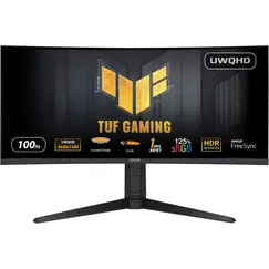 ASUS TUF Gaming VG34VQEL1A 34inch Gaming Monitor VA 3440x1440 UWQHD Curved 1500R Freesync 100Hz 1ms MPRT HDR10 Speakers DP HDMI USB