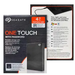 SEAGATE One Touch 4TB External HDD with Password Protection Black