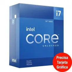 INTEL Core i7-12700KF 3.6GHz LGA1700 25M Cache No Graphics Box CPU