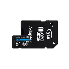 TEAM GROUP Memory Card Micro SDXC 64GB Elite A1 V30 + Adapter