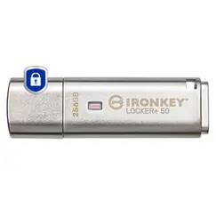 KINGSTON 256GB IronKey Locker Plus 50 AES Encryption USBtoCloud