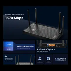 TP-LINK BE3600 Dual-Band Wi-Fi 7 Gaming Router