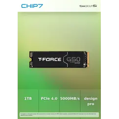 TEAM GROUP M.2 PCIe 4.0 NVMe 1TB T-FORECE G50-5000R/4800W SSD