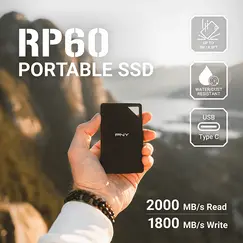 PNY RP60 CS3060 1TB 2.000R/1.800R USB 3.2 Type-C Portable SSD