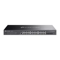 TP-LINK SG3428XMPP Omada 24-Port Gigabit 4-Port 10GE SFP+ L2+ Managed Switch 16x PoE+ 8x PoE++