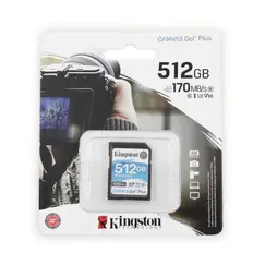 KINGSTON 512GB SDXC Canvas Go Plus Gen4 200MB/s C10 UHS-I U3 V30