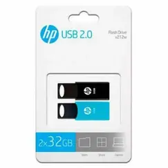 HP 2 x 32GB v212w USB 2.0 Twin Pack Pen Drive