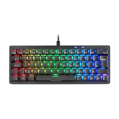 MARS GAMING MKMINIPRO HOT-SWAPPABLE RGB MECHANICAL 60 KEYBOARD ANTI-DUST BLUE SWITCHES SOFTWARE PORTUGUESE LAYOUT BLACK