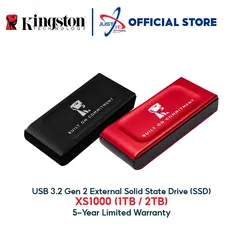 KINGSTON XS1000R 1TB SSD Pocket-Sized USB 3.2 Gen 2 External Solid State Drive Red