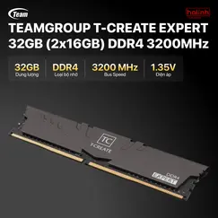 TEAM GROUP 32GB 3200MHZ DDR4 CL16 DIMM 2X16GB T-CREATE EXPERT