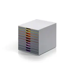 Móvel Secretária 10 Gavetas Durable Multicolor