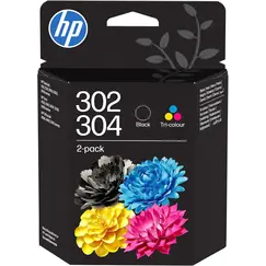 HP 302/304 Tri-color/Black Ink Cartridge 2-Pack
