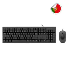 COOLBOX USB KEYBOARD + MOUSE KIT PORTUGUESE MEMBRANE + OPTICAL 1000 DPI SPLASH RESISTANT