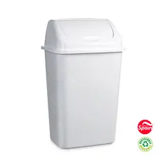 Contentor 50L Plástico Tampa Basculante Branco