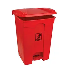 Contentor 45L Plástico Vermelho com Pedal