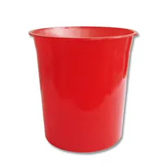 Papeleira 18L Plástico Vermelho Transparente