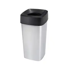 Contentor 60L Quadrado Cinza Cube com Tampa