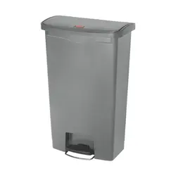 Contentor 68L Resina Slim Jim Step-On Cinza com Pedal