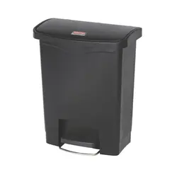 Contentor 30L Resina Slim Jim Step-On Preto com Pedal