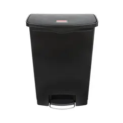 Contentor 90L Resina Slim Jim Step-On Preto com Pedal