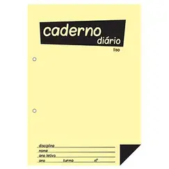 Caderno Diário B5 25x17,6cm Liso 60g 40Fls 1un