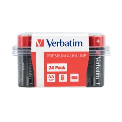 Pilhas AA LR6 Alcalinas 1.5V 2900mAh Verbatim 49505 24un