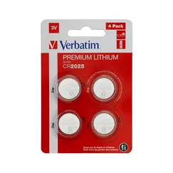 Pilhas CR2025 Lithium 3V 155mAh Verbatim 49532 4un