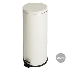 Contentor 30L Inox Revestido Branco com Pedal