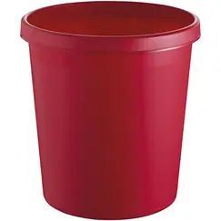 Papeleira 18L Plástico Vermelho Opaco