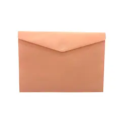 Bolsa 355x240mm A4 Envelope Fecho Velcro Salmão Mate Pastel