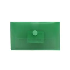 Bolsa 105x65mm Envelope Fecho Velcro Plástico Verde