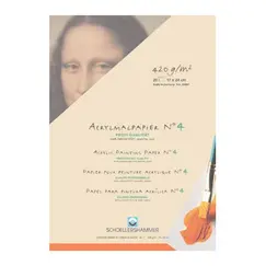 Bloco Papel Pintura Acrilica 17x24cm 420gr 20Folhas