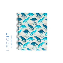 Caderno Espiral A5 Pautado DINO 80Fls 1un