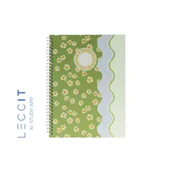 Caderno Espiral A5 Quadriculado FLOWERS Waves 80Fls 1un