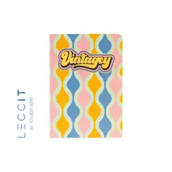 Caderno Agrafado A5 Quadriculado VINTAGEY Waves 48Fls 1un