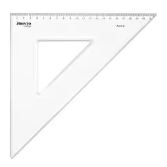 Esquadro Plástico Cristal 45G-30cm Aristo Geocollege AR23430