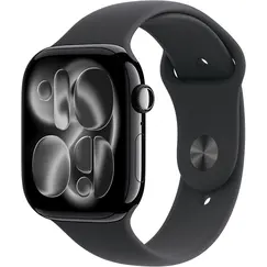 APPLE WATCH SERIES 11 GPS + CELLULAR 46MM JET BLACK ALUMINIUM CASE WITH BLACK SPORT BAND - S/M