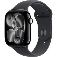 APPLE WATCH SERIES 11 GPS + CELLULAR 46MM JET BLACK ALUMINIUM CASE WITH BLACK SPORT BAND - M/L