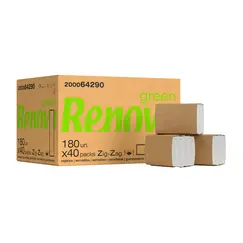 Guardanapos Bar 21,5x16,5 2Fls Renova Zig-Zag 40x180=7200un