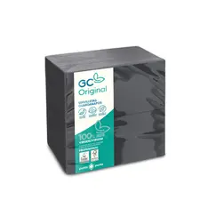 Guardanapos 30x40 1/6 2Fls Preto P&P 150un