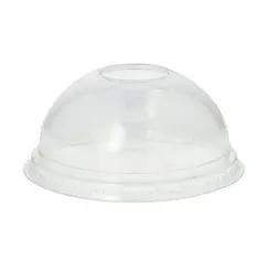 Tampa PET Redonda 9,5cm Transparente Cúpula S/Orificio 50un
