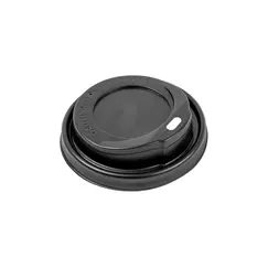 Tampa Alta para Copos 240ml Ø8cm Preto PS 100un
