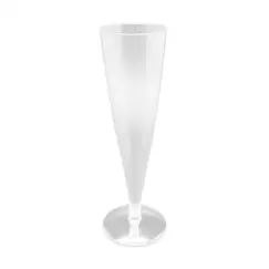 Copos Flute Reutilizáveis PS Transparente 150ml 10un