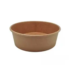Saladeiras 500ml Cartão Redondo Ø150mm Cor Kraft 50un