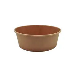 Saladeiras 1100ml Cartão Redondo Ø185mm Cor Kraft  50un