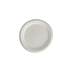 Pratos 15cm Cana de Açucar Cor Natural Redondos 50un