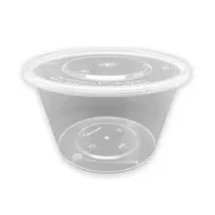 Embalagem Redonda Alimentar 1000ml PP c/Tampa 50un