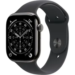 APPLE WATCH SERIES 11 GPS + CELLULAR 46MM SLATE TITANIUM CASE WITH BLACK SPORT BAND - M/L