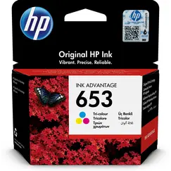 HP 653 Tri-color Original Ink Advantage Cartridge